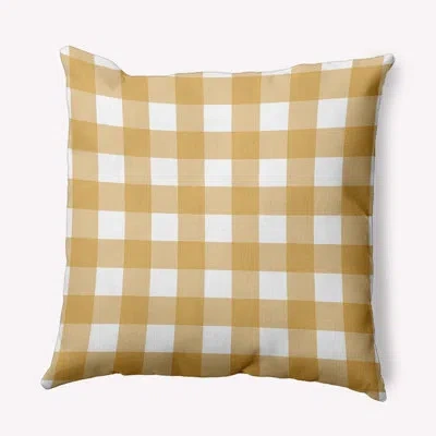 E By Design Polyester Throw Square Indoor/outdoor Pillow Cover & Insert By  In Golden Mustard