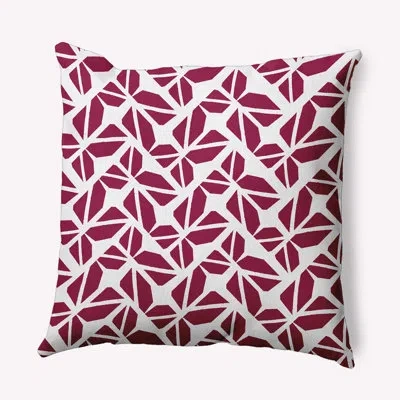 E By Design Polyester Throw Square Indoor/outdoor Pillow Cover & Insert By  In Plum