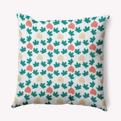 E By Design Polyester Throw Square Indoor/outdoor Pillow Cover & Insert By  In Unreal Teal