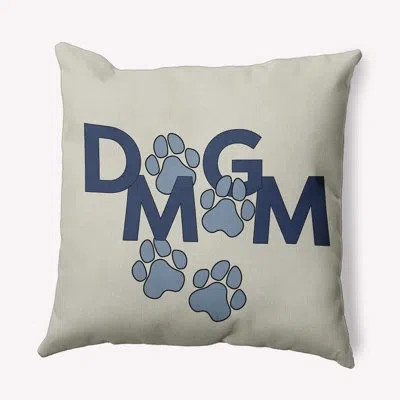 E By Design Polyester Throw Square Indoor/outdoor Pillow Cover & Insert In Dusty Smoke Blue