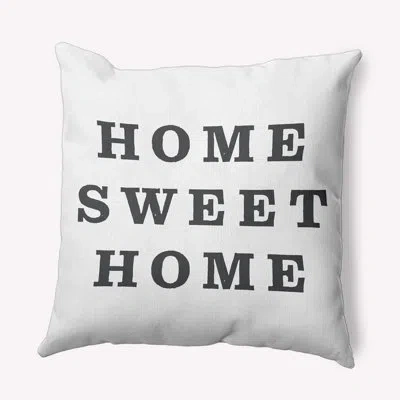 E By Design Polyester Throw Square Indoor/outdoor Pillow Cover & Insert In Gray