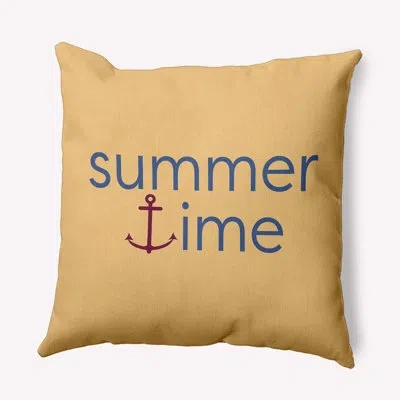 E By Design Polyester Throw Square Indoor/outdoor Pillow Cover & Insert In Navy