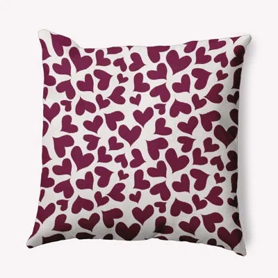 E By Design Polyester Throw Square Indoor/outdoor Pillow Cover & Insert In Purple,white