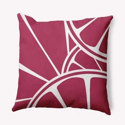 E By Design Polyester Throw Square Indoor/outdoor Pillow Cover & Insert In Red,white