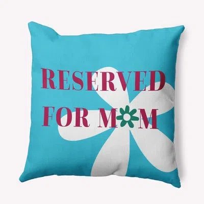 E By Design Polyester Throw Square Indoor/outdoor Pillow Cover & Insert In Turquoise
