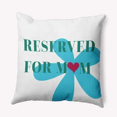 E By Design Polyester Throw Square Indoor/outdoor Pillow Cover & Insert In Turquoise