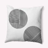 E By Design Polyester Throw Square Pillow Cover & Insert By  In Black