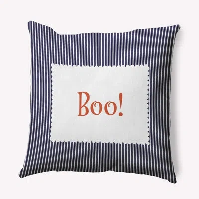 E By Design Polyester Throw Square Pillow Cover & Insert By  In Navy