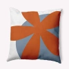 E By Design Polyester Throw Square Pillow Cover & Insert By  In Orange