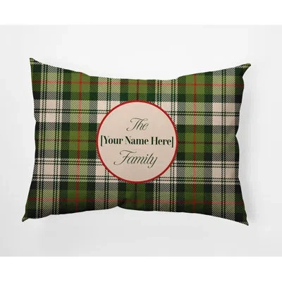 E By Design Polyester/polyester Blend Lumbar Rectangular Indoor/outdoor Pillow Cover & Insert In Bold Green