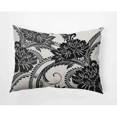 E By Design Polyester/polyester Blend Lumbar Rectangular Pillow Cover & Insert By  In Black