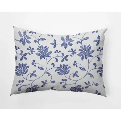 E By Design Polyester/polyester Blend Lumbar Rectangular Pillow Cover & Insert By  In Blue