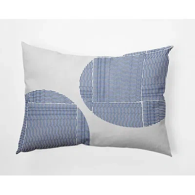E By Design Polyester/polyester Blend Lumbar Rectangular Pillow Cover & Insert By  In Blue