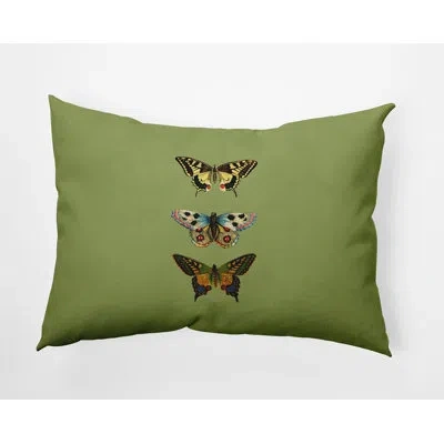 E By Design Polyester/polyester Blend Lumbar Rectangular Pillow Cover & Insert By  In Green
