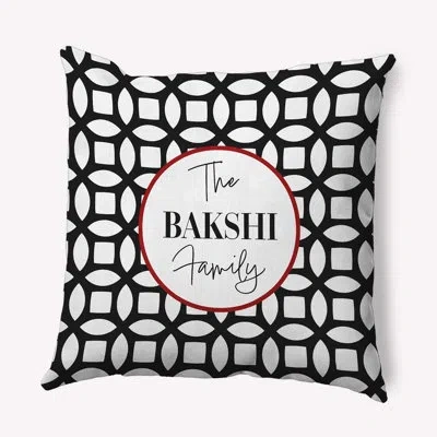 E By Design Polyester/polyester Blend Throw Square Indoor/outdoor Pillow Cover & Insert In Black,white