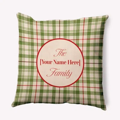 E By Design Polyester/polyester Blend Throw Square Indoor/outdoor Pillow Cover & Insert In Green