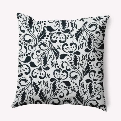 E By Design Polyester/polyester Blend Throw Square Pillow Cover & Insert By  In Black