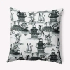 E By Design Polyester/polyester Blend Throw Square Pillow Cover & Insert By  In Black