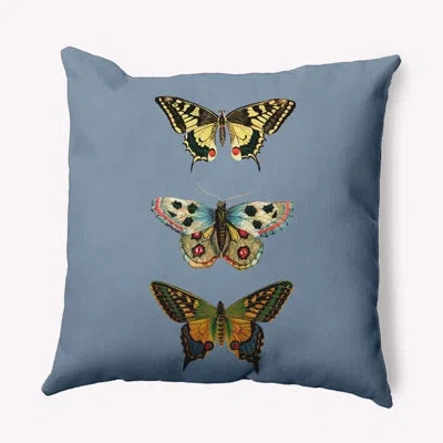 E By Design Polyester/polyester Blend Throw Square Pillow Cover & Insert By  In Blue