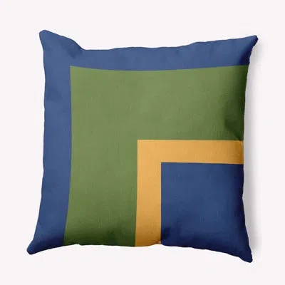 E By Design Polyester/polyester Blend Throw Square Pillow Cover & Insert By  In Navy Blue