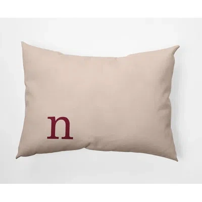 E By Design Polyfill Indoor / Outdoor Rectangular Lumbar Cushion In Cranberry