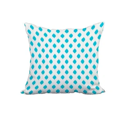 E By Design Print Square Cotton Pillow Cover & Insert In Blue