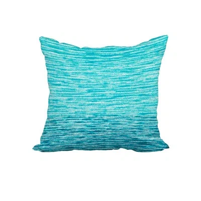 E By Design Print Square Cotton Pillow Cover And Insert In Blue
