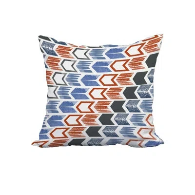 E By Design Print Square Pillow Cover & Insert In Black