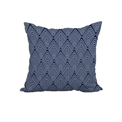 E By Design Print Square Pillow Cover & Insert In Blue