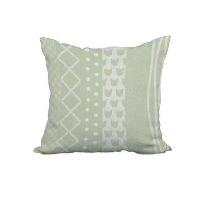 E By Design Print Square Pillow Cover & Insert In Green