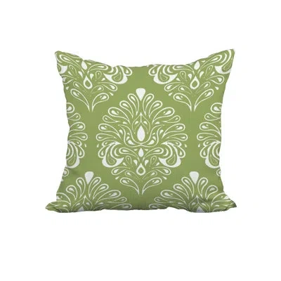 E By Design Print Square Pillow In Green