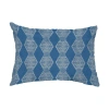 E By Design Pyramid Stripe Outdoor Rectangular Pillow Cover & Insert In Blue