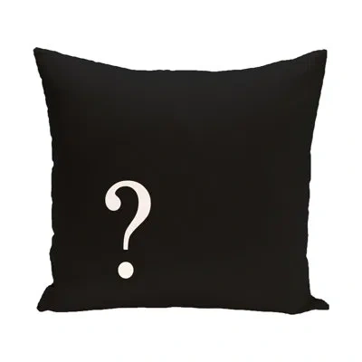 E By Design Question Corner Square Pillow Cover And Insert