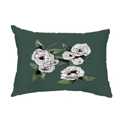 E By Design Radiant Rose Indoor/outdoor Lumbar Pillow In Green