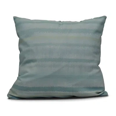 E By Design Raya De Agua Outdoor Square Pillow Cover & Insert In Aqua