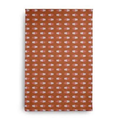 E By Design Rectangle Indoor/outdoor Area Rug With Non-slip Backing In Orange