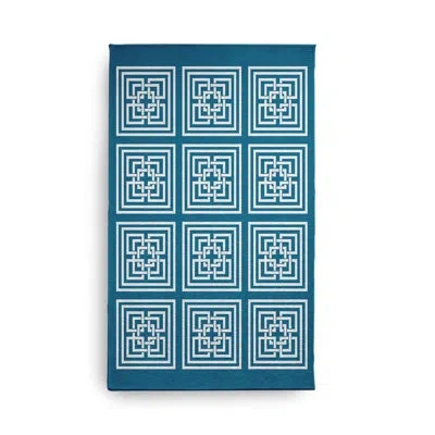 E By Design Rectangle Rectangle 1'6" X 2'6" Area Rug In Blue