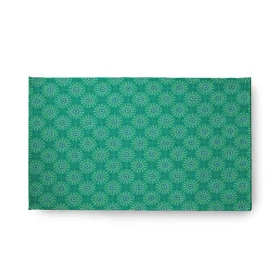 E By Design Rectangle Rectangle 1'6" X 2'6" Indoor/outdoor Area Rug With Non-slip Backing In Green