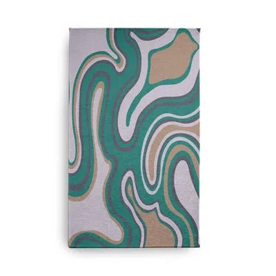 E By Design Rectangle Rectangle 1'6" X 2'6" Indoor/outdoor Area Rug With Non-slip Backing In Green
