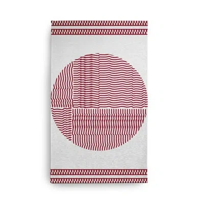 E By Design Rectangle Rectangle 18" X 30" Area Rug In Red