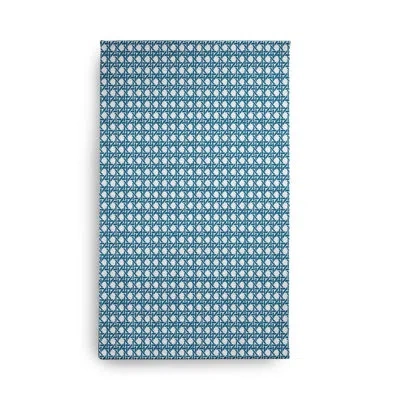 E By Design Rectangle Rectangle 18" X 30" Indoor/outdoor Area Rug With Non-slip Backing In Blue