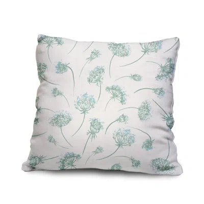 E By Design Rectangular Cotton Pillow Cover & Insert In Green