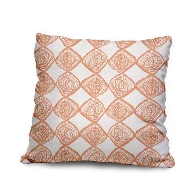 E By Design Rectangular Cotton Pillow Cover & Insert In Light Orange