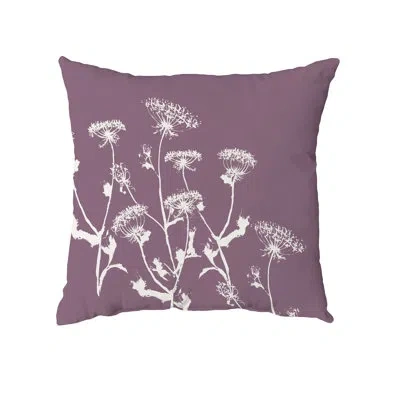 E By Design Rectangular Cotton Pillow Cover & Insert In Purple