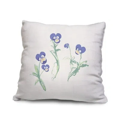 E By Design Rectangular Cotton Pillow Cover & Insert In Purple