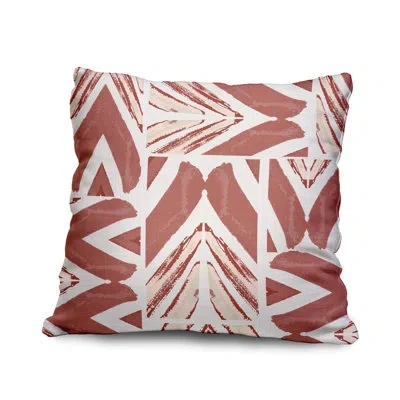 E By Design Rectangular Cotton Pillow Cover & Insert In Terra Cotta