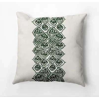 E By Design Rectangular Pillow Cover & Insert In Dark Green