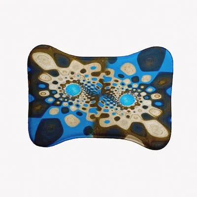 E By Design Retro Reflection Bone Shape Pet Feeding Placemat In Brown
