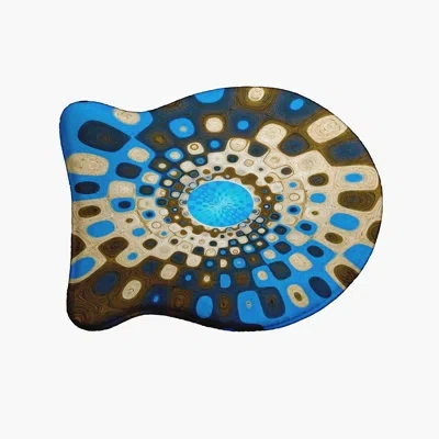 E By Design Retrograde Fish Shape Pet Feeding Placemat In Brown