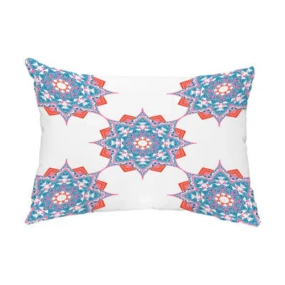 E By Design Rhapsody Outdoor Rectangular Pillow Cover And Insert In Blue